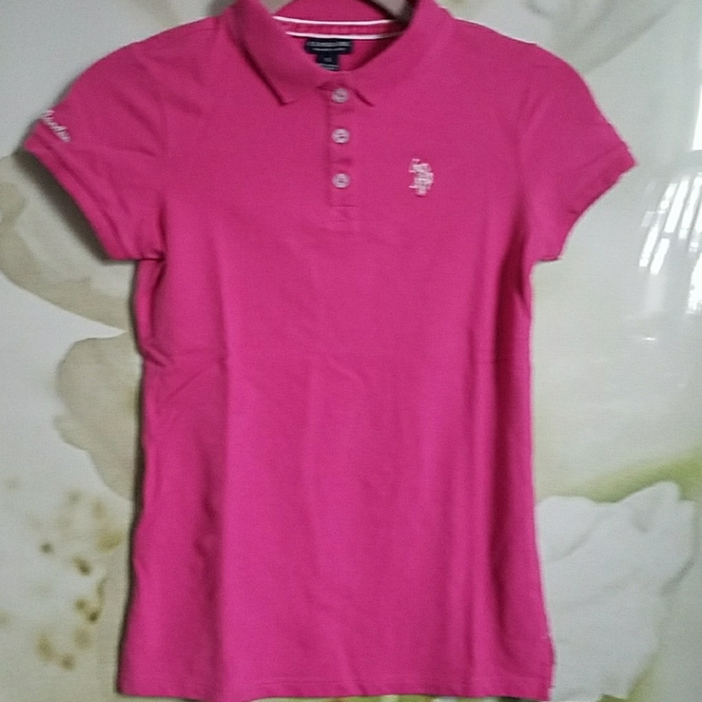 US Polo Pink Polo Shirt Size Small
